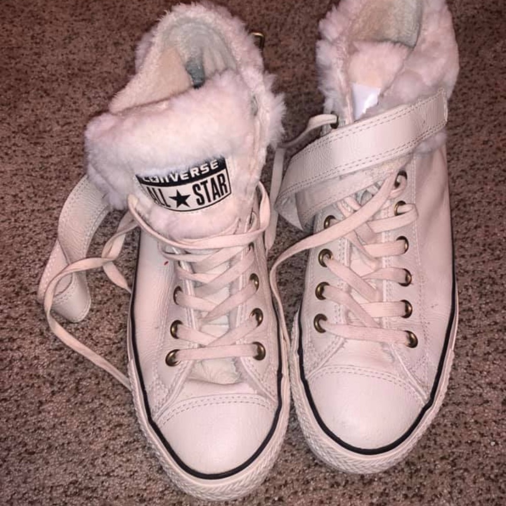 Shearling Converse High Tops